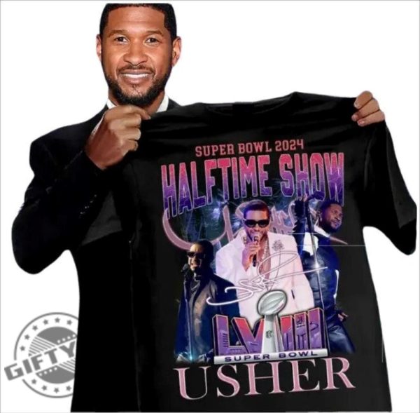 Usher Half Time Show Shirt My Way The Vegas Residency Tour Sweatshirt American Rapper Trending Tshirt Gift For Her Hoodie Usher Shirt giftyzy 1