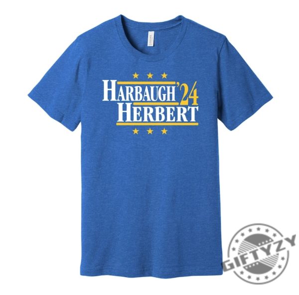 Harbaugh Herbert 24 Tshirt Political Campaign Parody Sweatshirt Football Legends For President Fan Hoodie Lots Of Color Choices Shirt giftyzy 1