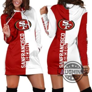 san francisco 49ers hoodie dress sweater dress sweatshirt dress 3d all over print for women hoodie sf 49ers football hooded dress nfl gift for fans laughinks 1 4