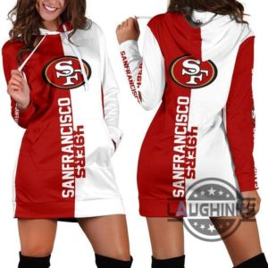 san francisco 49ers hoodie dress sweater dress sweatshirt dress 3d all over print for women hoodie sf 49ers football hooded dress nfl gift for fans laughinks 1 5