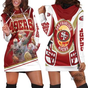 super bowl 2021 san francisco 49ers nfc east division champions hoodie dress sweater dress sweatshirt dress sf 49ers football hooded dress nfl gift for fans laughinks 1 1