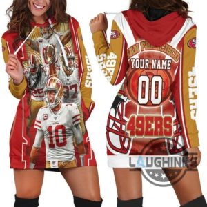 super bowl san francisco 49ers nfc division champions personalized hoodie dress sweater dress sweatshirt dress sf 49ers football hooded dress nfl gift for fans laughinks 1
