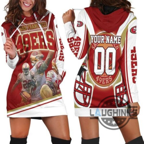 super bowl 2021 san francisco 49ers nfc east champions personalized hoodie dress sweater dress sweatshirt dress sf 49ers football hooded dress nfl gift for fans laughinks 1