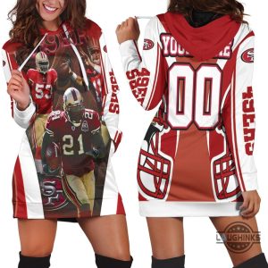 san francisco 49ers nfc west division 2021 super bowl for fans personalized hoodie dress sweater dress sweatshirt dress sf 49ers football hooded dress nfl gift for fans laughinks 1 3