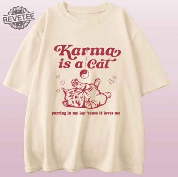 Taylor Swift Karma Is A Cat Shirt Taylor Swift Tortured Poets Taylor Swift New Album 2024 Taylorswift Taylor Swift Tortured Poets Unique revetee 1