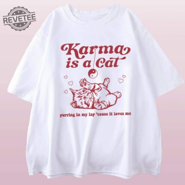 Taylor Swift Karma Is A Cat Shirt Taylor Swift Tortured Poets Taylor Swift New Album 2024 Taylorswift Taylor Swift Tortured Poets Unique revetee 2