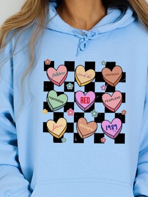 Retro Conversation Hearts Taylors Version Valentines Day Swiftie Valentines Day Tee Taylor Fan Conversation Heart Sweatshirt Unique revetee 3