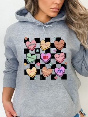 Retro Conversation Hearts Taylors Version Valentines Day Swiftie Valentines Day Tee Taylor Fan Conversation Heart Sweatshirt Unique revetee 4