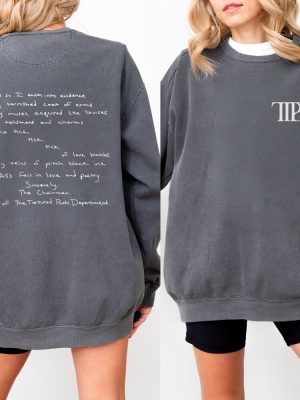 The Tortured Poets Department Sweatshirt The Tortured Poets Department Tracklist Taylor Swift The Tortured Poets Department Unique revetee 2