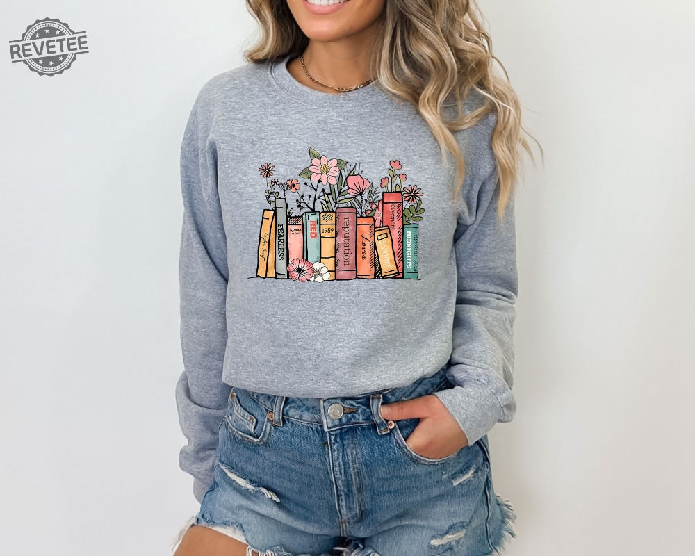 Book Lover Sweatshirt Flower Books Hoodie Gift For Book Lover Reading Shirt Book With Flowers Floral Books Gift For Bookworms Unique