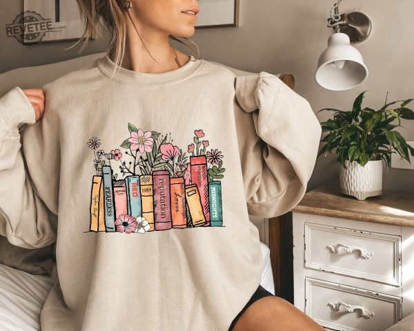 Book Lover Sweatshirt Flower Books Hoodie Gift For Book Lover Reading Shirt Book With Flowers Floral Books Gift For Bookworms Unique revetee 4