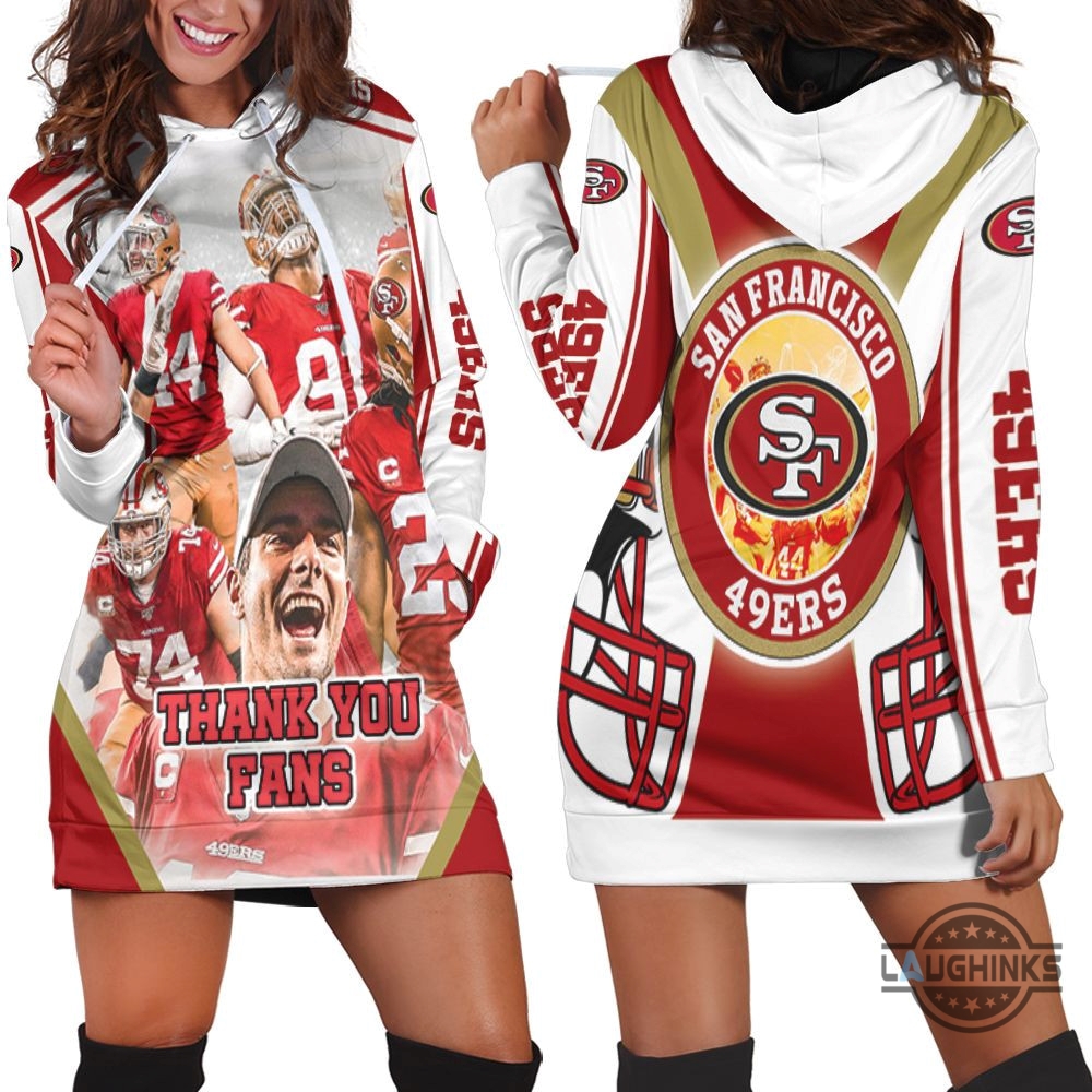 San Francisco 49Ers Nfc West Division Super Bowl 2021 Hoodie Dress Sweater Dress Sweatshirt Dress Sf 49Ers Football Hooded Dress Nfl Gift For Fans