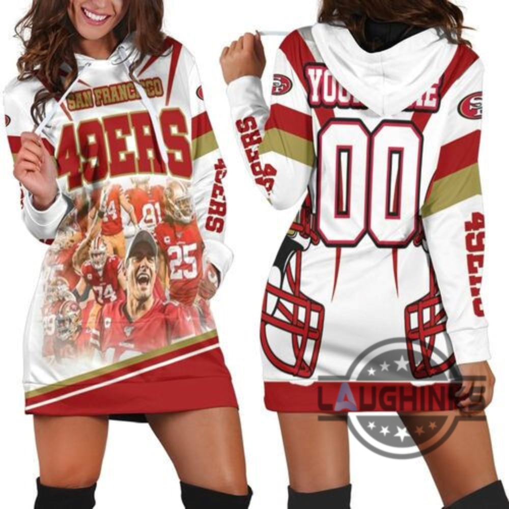 San Francisco 49Ers Nfc West Division Champions Super Bowl 2021 Personalized Hoodie Dress Sweater Dress Sweatshirt Dress Sf 49Ers Football Hooded Dress Nfl Gift For Fans