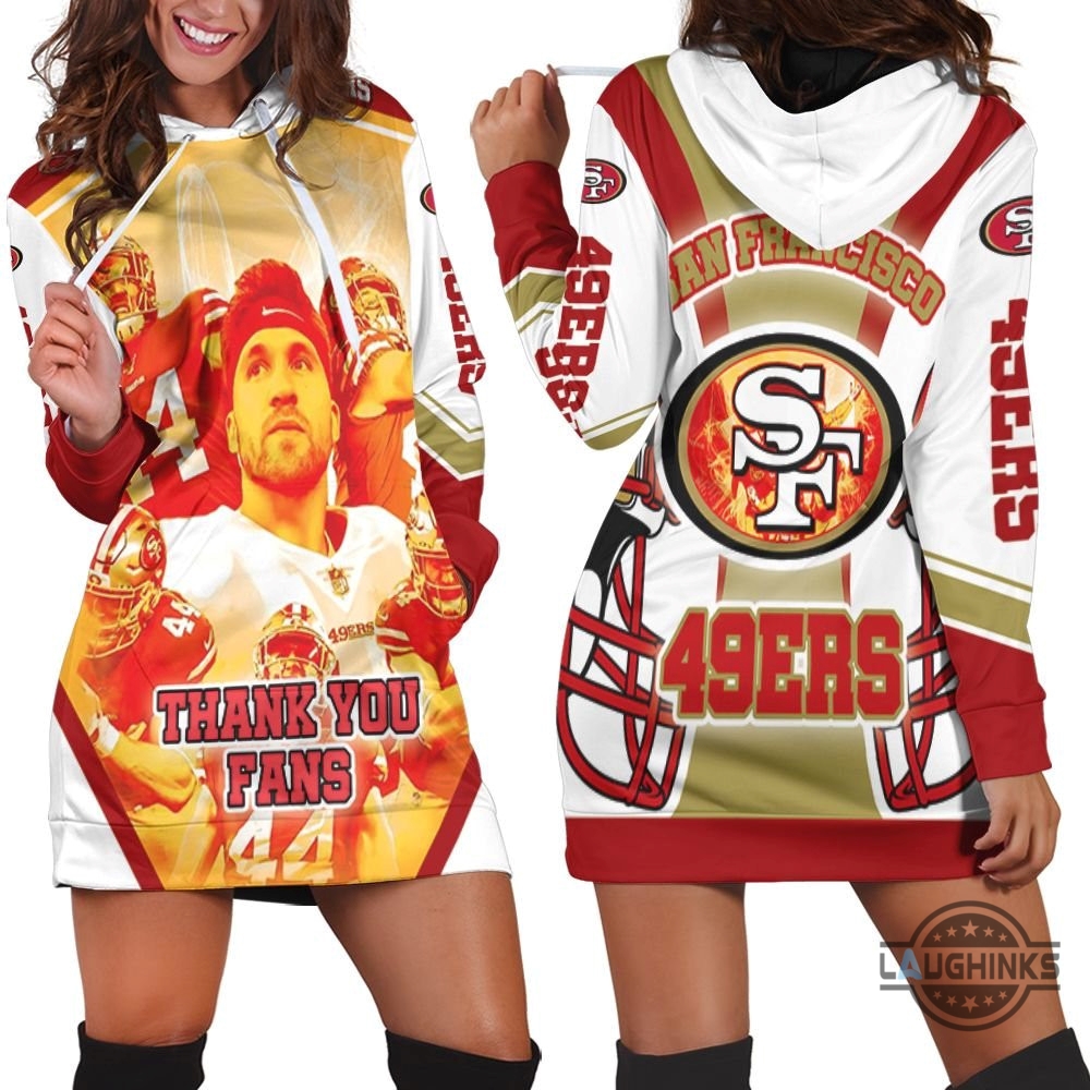San Francisco 49Ers Helmet Nfc West Division Champions Super Bowl 2021 Hoodie Dress Sweater Dress Sweatshirt Dress Sf 49Ers Football Hooded Dress Nfl Gift For Fans