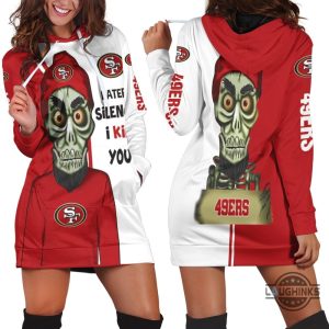 san francisco 49ers haters i kill you 3d hoodie dress sweater dress sweatshirt dress sf 49ers football hooded dress nfl gift for fans laughinks 1