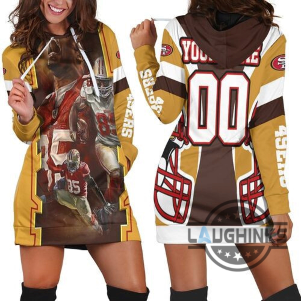San Francisco 49Ers 2021 Players Personalized Hoodie Dress Sweater Dress Sweatshirt Dress Sf 49Ers Football Hooded Dress Nfl Gift For Fans