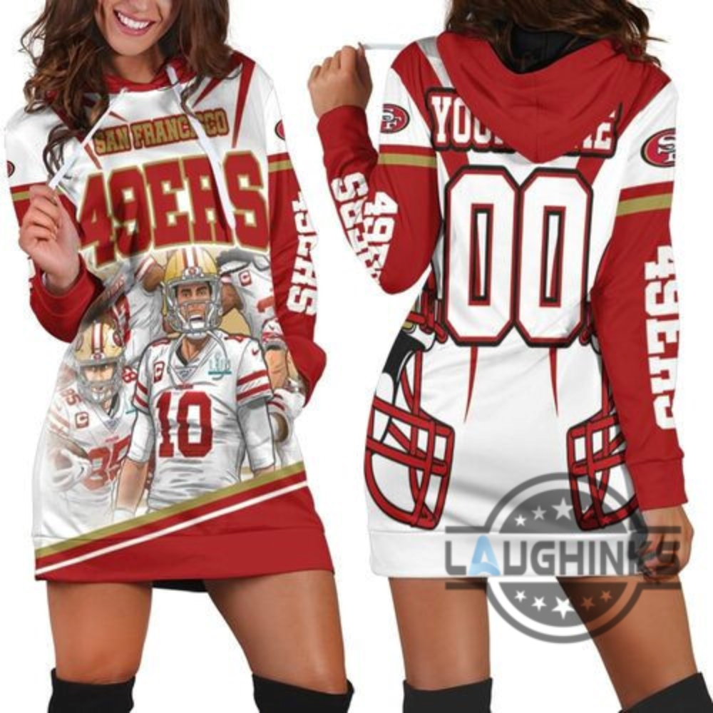 San Francisco 49Ers Nfc West Division 2021 Super Bowl Personalized Hoodie Dress Sweater Dress Sweatshirt Dress Sf 49Ers Football Hooded Dress Nfl Gift For Fans