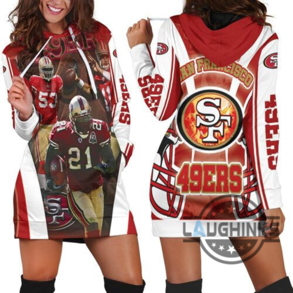 San Francisco 49Ers Nfc West Division 2021 Super Bowl For Fans Hoodie Dress Sweater Dress Sweatshirt Dress Sf 49Ers Football Hooded Dress Nfl Gift For Fans