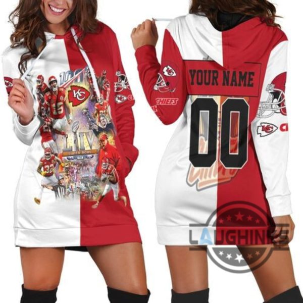 kansas city chiefs super bowl liv champion 2019 greatest football team 3d hoodie dress sweater dress sweatshirt dress sf 49ers football hooded dress nfl gift for fans laughinks 1