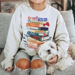 Vintage Taylors Album As Books Sweatshirt Taylors Album Sweater The Eras Tour Gift Taylor Swift New Album Tracklist Unique revetee 3