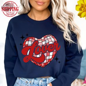 Cute Lover Sweatshirt Be Mine Sweatshirt Music Tour Tee Womens Heart Hoodie Valentine Day Gift For Her And Him Unique revetee 2