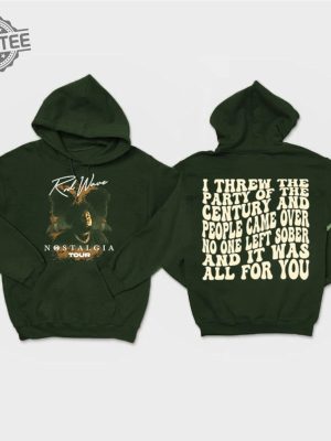 Retro Rod Wave Lyrics 2 Side Sweatshirt Rod Wave Nostalgia Tour Sweatshirt Rod Tracklist Sweatshirt Nostalgia 2023 Merch Rod Wave Fans Unique revetee 2