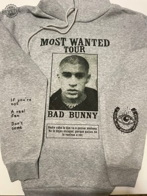 Most Wanted Tour Bad Bunny Concert World Tour Bad Bunny Nadie Sabe Lo Que Va Pasar Merch Bad Bunny Hoodie Most Wanted 2024 Hoodie Unique revetee 2