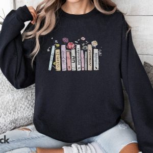 Albums As Books Shirt Trendy Aesthetic For Book Lovers Crewneck Shirt Folk Music Shirt Country Music Shirt Rack Music Shirt Book Lover Unique revetee 4