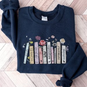 Albums As Books Shirt Trendy Aesthetic For Book Lovers Crewneck Shirt Folk Music Shirt Country Music Shirt Rack Music Shirt Book Lover Unique revetee 5