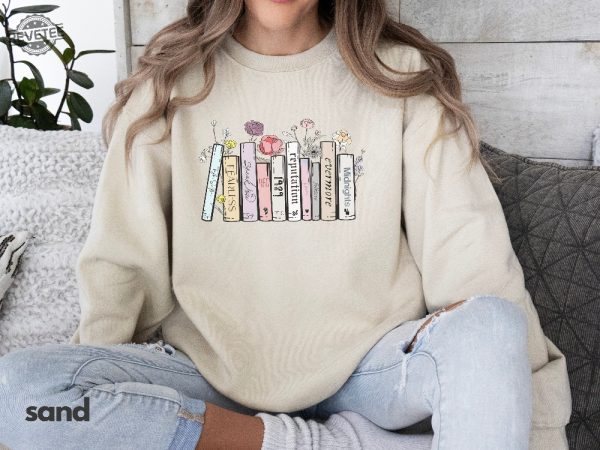 Albums As Books Shirt Trendy Aesthetic For Book Lovers Crewneck Shirt Folk Music Shirt Country Music Shirt Rack Music Shirt Book Lover Unique revetee 7