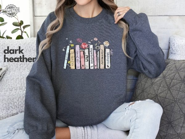 Albums As Books Shirt Trendy Aesthetic For Book Lovers Crewneck Shirt Folk Music Shirt Country Music Shirt Rack Music Shirt Book Lover Unique revetee 9