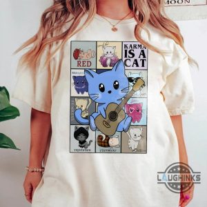 karma is cat shirt the eras tour shirt cats teal karma cat shirt swiftie eras tour eras tour 2023 midnights taylor tee tshirt sweatshirt hoodie laughinks 1 1