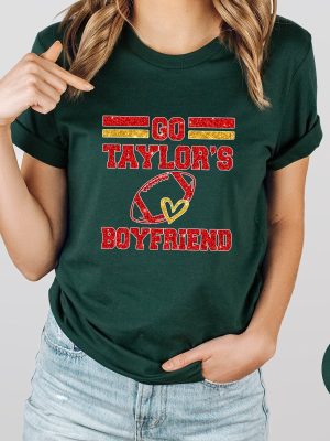 Go Boyfriend Shirt Travis Kelce Shirt Football Fans Shirt Taylor Swift Super Bowl Outfit Taylor Swift And Travis Kelce Super Bowl Shirts Kansas City Cheifs Unique revetee 9