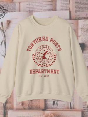 Tortured Poet Era Sweatshirt Swift Merch Ts11 Crewneck Colligate Acadamia Style Taylor Fan Gift Poet Department Alls Fair In Love Unique revetee 3