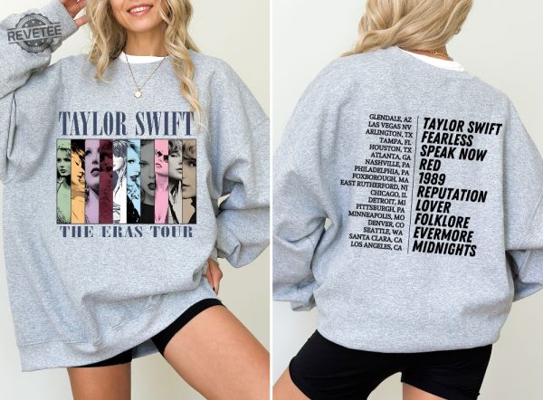 Two Sided The Eras Tour Concert Sweatshirt Taylor Swift Sweatshirt Taylor Swift Eras Tour Movie Sweatshirt Ts Merch Hoodies Swiftie Shirt Unique revetee 1