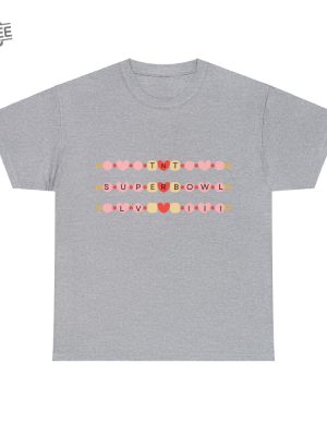 Tnt Taylor Swift Super Bowl Friendship Bracelet Unisex Cotton Tee Taylor Swift Super Bowl Outfit Taylor Swift And Travis Kelce Unique revetee 2