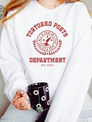 Tortured Poet Era Sweatshirt Swift Merch Ts11 Crewneck Colligate Academia Style Taylor Fan Gift Poet Department Alls Fair In Love Unique revetee 4