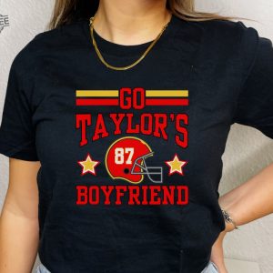 Go Taylors Boyfriend Shirt For Kansas City Fan Taylor Swift Super Bowl Outfit Taylor Swift And Travis Kelce Super Bowl Shirts Kansas City Cheifs Unique revetee 3