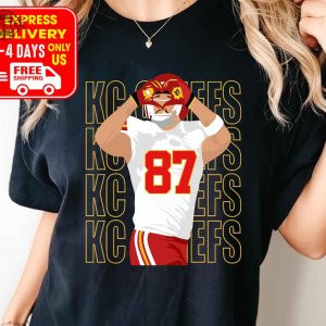 Express Delivery Travis Kelce Heart Hands Shirt Taylor Swift Super Bowl Outfit Taylor Swift And Travis Kelce Super Bowl Shirts Kansas City Cheifs Unique revetee 3