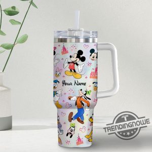 Custom Disney Friends Stanley Cup Personalized Disney 40Oz Colorful Tumbler With Handle Straw Disney Characters Tumbler Christmas Gift trendingnowe 3