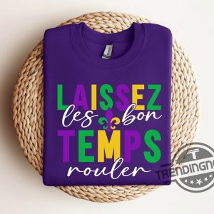 Mardi Gras Shirt Mardi Gras Sweatshirt Fleur De Lis Sweater Mardi Gras Carnival Crewneck Laissez Les Bon Temps Rouler Sweatshirt trendingnowe 1