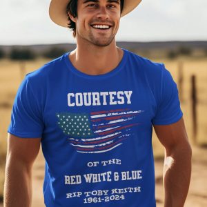 In Memory Of Toby Keith 1961 To 2024 Red White Blue Tshirt Limited Unisex Toby Keith Merchandise Toby Keith Apparel Toby Keith T Shirts Unique revetee 7