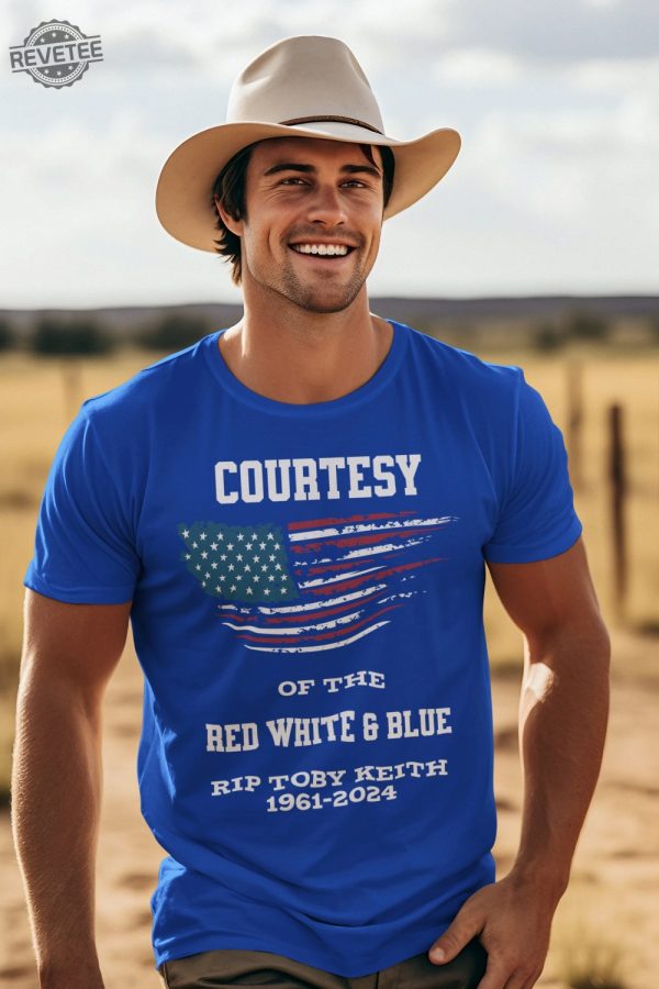 In Memory Of Toby Keith 1961 To 2024 Red White Blue Tshirt Limited Unisex Toby Keith Merchandise Toby Keith Apparel Toby Keith T Shirts Unique revetee 7