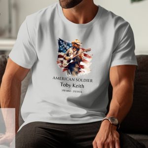 Toby Keith Tribute Unisex Cotton Shirt American Soldier Memorial Tee Toby Keith Merchandise Toby Keith Apparel Toby Keith T Shirts Unique revetee 3