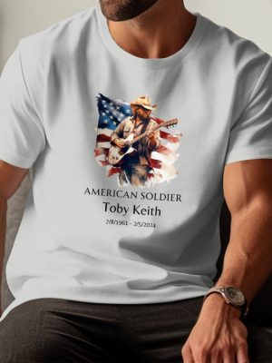 Toby Keith Tribute Unisex Cotton Shirt American Soldier Memorial Tee Toby Keith Merchandise Toby Keith Apparel Toby Keith T Shirts Unique revetee 3