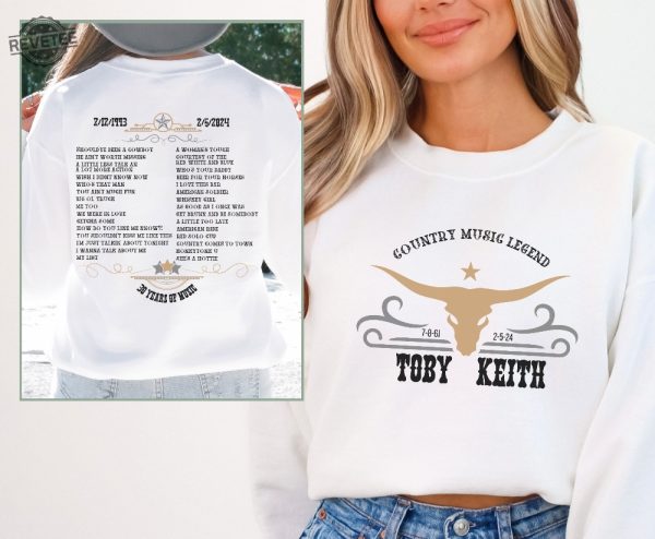 Unisex Toby Keith Country Music Legend Tribute Sweatshirt Toby Keith Merchandise Toby Keith Apparel Toby Keith T Shirts Unique revetee 1