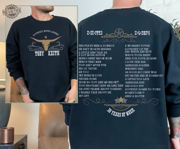 Unisex Toby Keith Country Music Legend Tribute Sweatshirt Toby Keith Merchandise Toby Keith Apparel Toby Keith T Shirts Unique revetee 3