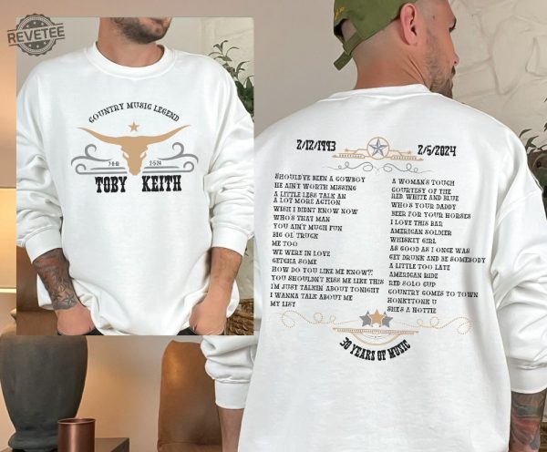Unisex Toby Keith Country Music Legend Tribute Sweatshirt Toby Keith Merchandise Toby Keith Apparel Toby Keith T Shirts Unique revetee 4