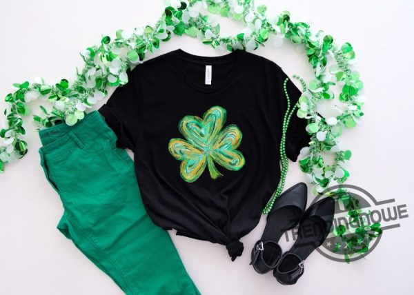 Cute St Patricks Four Leaf Clover Shirt Funny St Pattys Day Sweatshirt St Patricks Day Shirt St Patricks Day Gift trendingnowe 4