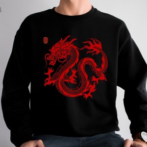 Chinese New Year Dragon Sweatshirt 2024 New Year Chinese Shirt Happy Chinese New Year Sweatshirt Lunar New Year Dragon Sweatshirt Unique revetee 2